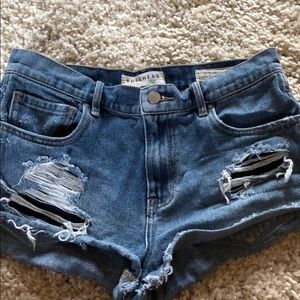 Bull head jean shorts